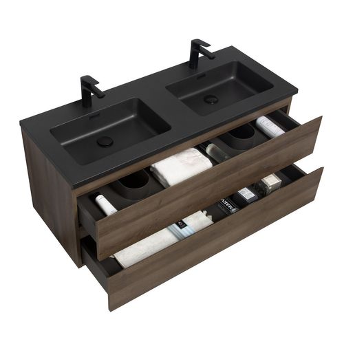 Meuble Vasque De Salle De Bain Angela 120cm - Chêne Brun