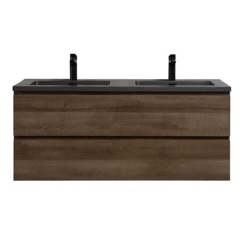 Meuble Vasque De Salle De Bain Angela 120cm - Chêne Brun