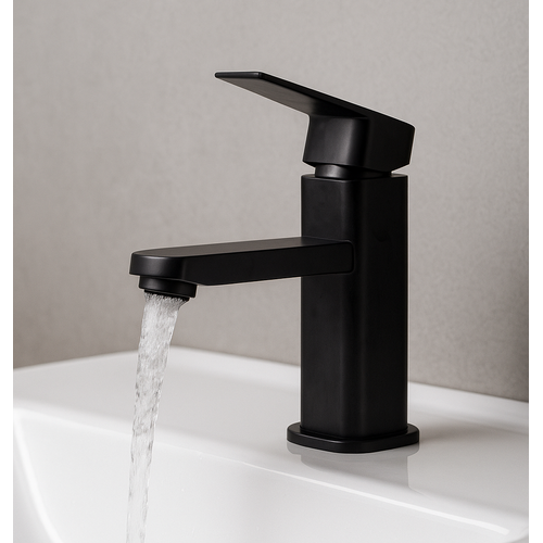 Robinet De Lavabo Pasco   Noir   Mitigeur Avec Kit De Montage Et Tuyaux