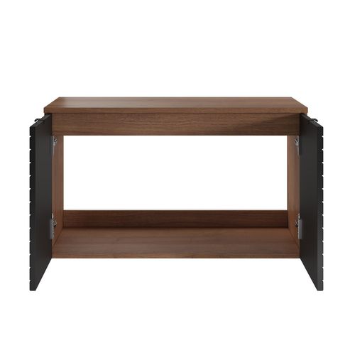 Meuble Sous Vasque Dover 80 X 44 X 46 Cm Chêne Et Noir Meuble Sous Vasque Suspendu