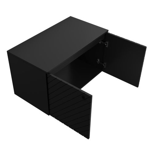 Meuble Sous Vasque De Salle De Bain Orlando 80 X 44 X 46 Cm   Noir   Meuble De Salle De Bain