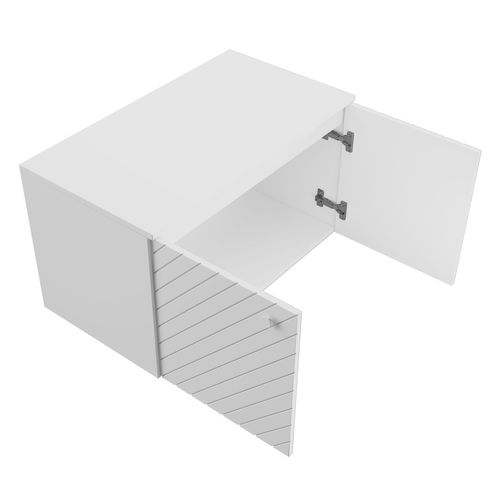 Meuble Sous Vasque De Salle De Bain Orlando 80 X 44 X 46 Cm   Blanc Mat   Meuble De Salle De Bain