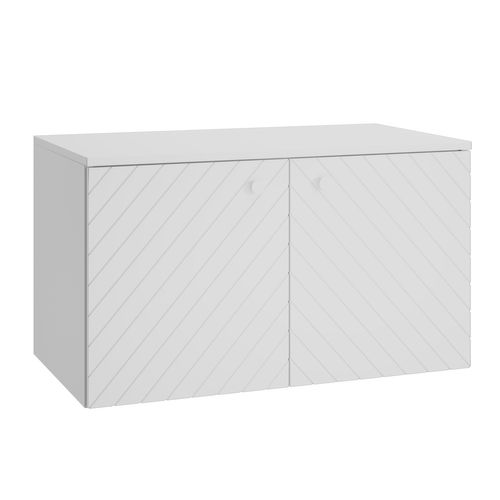 Meuble Sous Vasque De Salle De Bain Orlando 80 X 44 X 46 Cm   Blanc Mat   Meuble De Salle De Bain