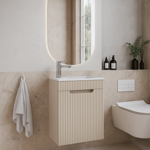 Meuble Lave Mains Thermis 40 X 22 Cm Crème