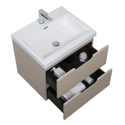 Meuble De Salle De Bain Thermis 60 Cm Lavabo Crème – Meuble Lavabo