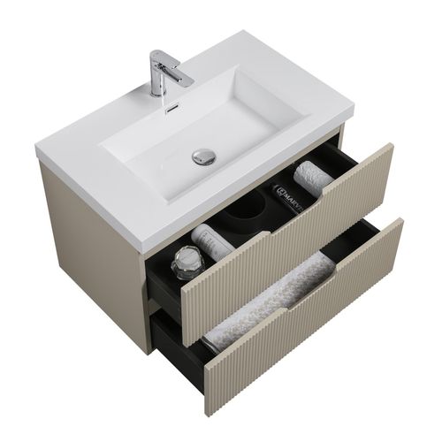 Meuble De Salle De Bain Thermis 80 Cm Lavabo Crème – Meuble Lavabo