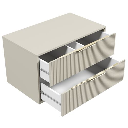 Meuble Sous Vasque Rimini 80 Cm Cashmere Meuble Avec Tiroirs