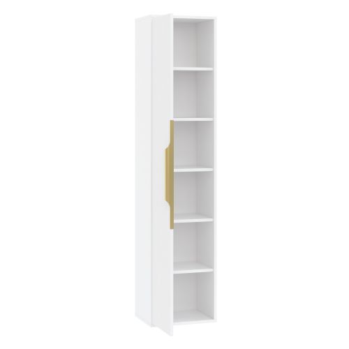 Armoire De Salle De Bain Rimini 38 X 33 X 170 Cm Blanc Mat Colonne Suspendue 1 Porte