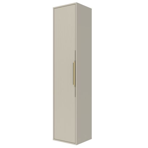 Armoire De Salle De Bain Rimini 38 X 33 X 170 Cm   Cashmere   Colonne Suspendue 1 Porte