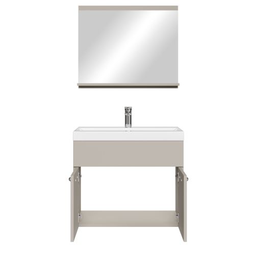 Meuble De Salle De Bain Montreal Set 02 60 X 35 Cm   Cashmere   Meuble De Salle De Bain Avec Miroir