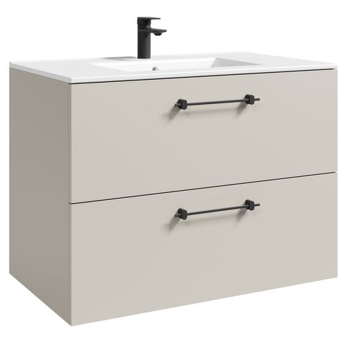 Meuble De Salle De Bain Muro 80 Cm Cashmere Avec Lavabo