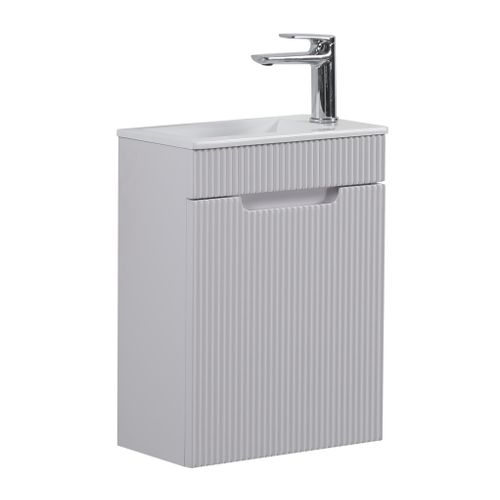 Meuble De Toilette Thermis 40 X 22 Cm   Blanc   Meuble Lavabo Avec Vasque Blanche