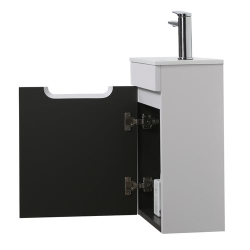 Meuble De Toilette Thermis 40 X 22 Cm   Blanc   Meuble Lavabo Avec Vasque Blanche