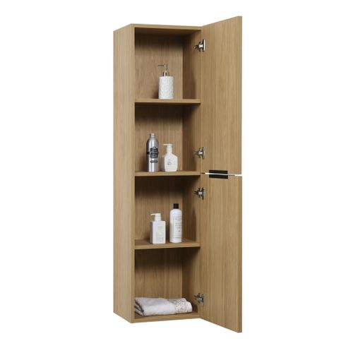 Colonne De Salle De Bain Luxor 150 Cm   Chêne Clair    Meuble De Rangement