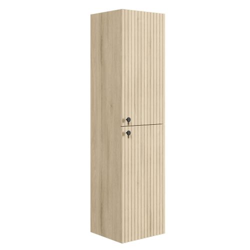 Armoire De Rangement  Saros 35 X 32  X 140 Cm   Chêne Clair   Armoire Suspendue à 2 Portes