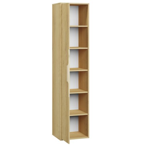 Armoire De Salle De Bain Rimini 38 X 33  X 170 Cm   Chêne   Colonne Suspendue 1 Porte