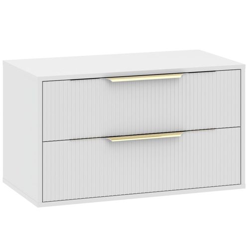 Meuble Sous Vasque Rimini 80 Cm   Blanc    Meuble De Salle De Bain Avec Colonne