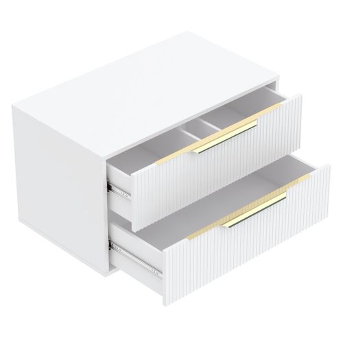 Meuble Sous Vasque Rimini 80 Cm   Blanc    Meuble De Salle De Bain Avec Colonne