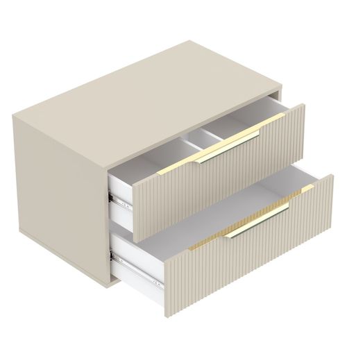 Meuble Sous Vasque Rimini 80 Cm   Cashmere    Meuble De Salle De Bain Avec Colonne