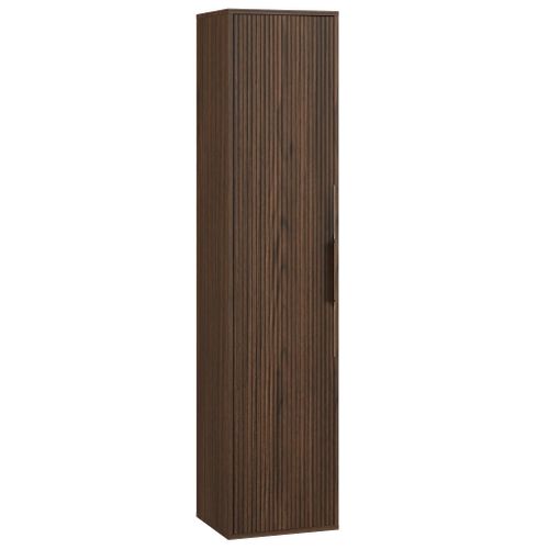 Meuble Sous Vasque Rimini 60 Cm   Noyer Brun    Meuble De Salle De Bain Avec Colonne