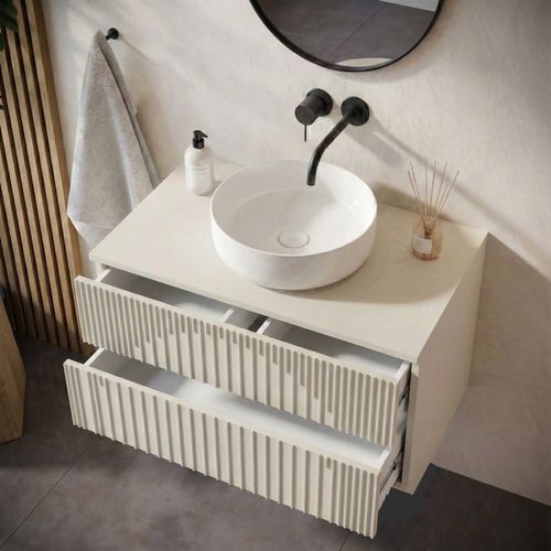 Meuble Sous Lavabo Ancon 80 Cm X 46 Cm Cashmere Meuble De Salle De Bain – Meuble Sous Lavabo