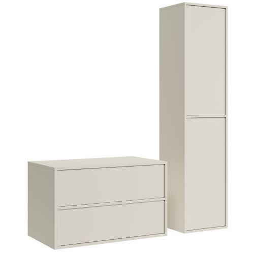 Meuble De Salle De Bain Mali 80 Cm   Cashmere    Meuble De Salle De Bain Avec Colonne