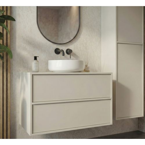 Meuble De Salle De Bain Mali 80 Cm   Cashmere    Meuble De Salle De Bain Avec Colonne