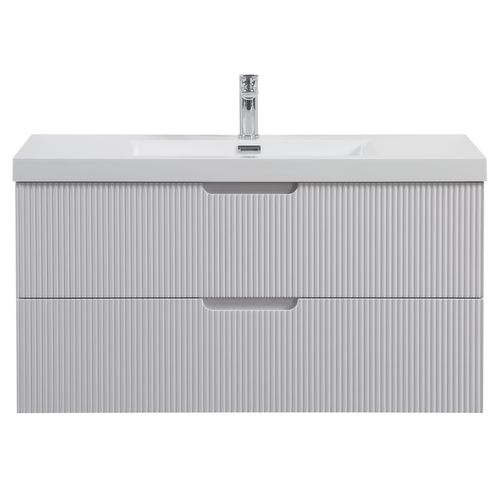 Meuble De Salle De Bain Thermis 100 Cm   Blanc   Meuble De Salle De Bain Avec Lavabo