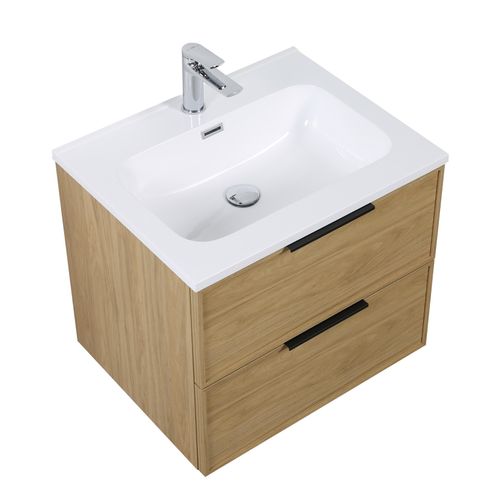 Meuble De Salle De Bain Luxor 60 Cm   Chêne Clair   Meuble Lavabo