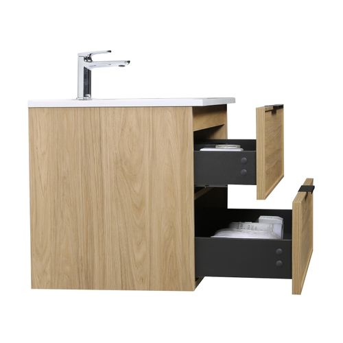 Meuble De Salle De Bain Luxor 60 Cm   Chêne Clair   Meuble Lavabo