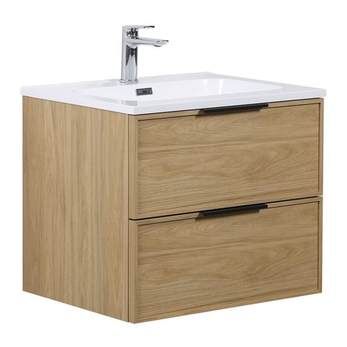 Meuble De Salle De Bain Luxor 60 Cm   Chêne Clair   Meuble Lavabo