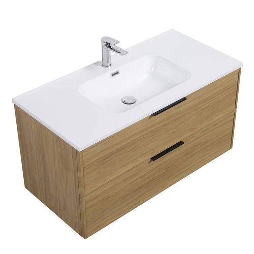 Meuble De Salle De Bain Luxor 100 Cm   Chêne Clair   Meuble Lavabo