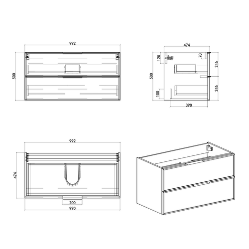 Meuble De Salle De Bain Luxor 100 Cm   Chêne Clair   Meuble Lavabo