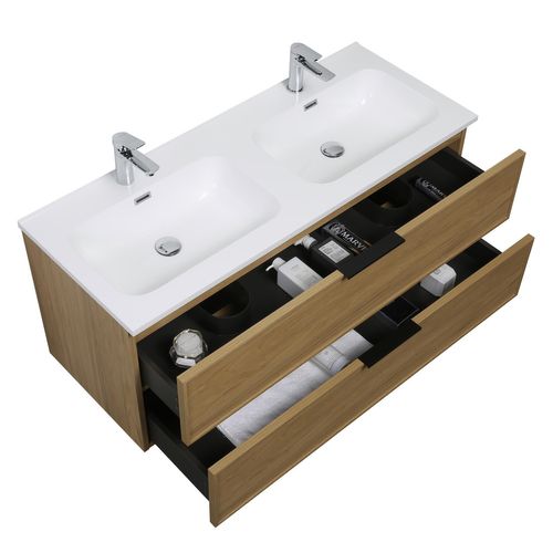 Meuble De Salle De Bain Luxor 120 Cm    Chêne Clair   Meuble Lavabo