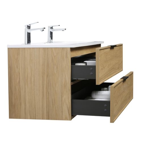 Meuble De Salle De Bain Luxor 120 Cm    Chêne Clair   Meuble Lavabo