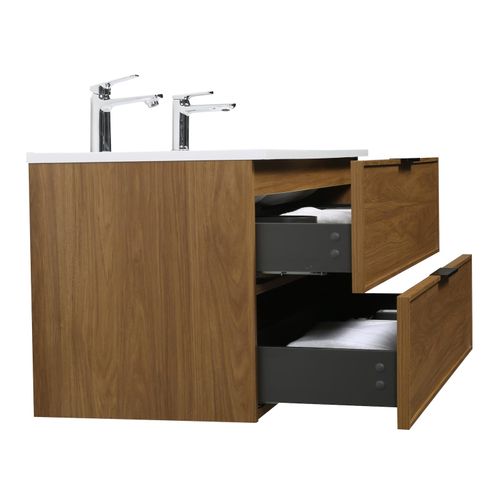 Meuble De Salle De Bain Luxor 120 Cm   Noyer   Meuble Lavabo