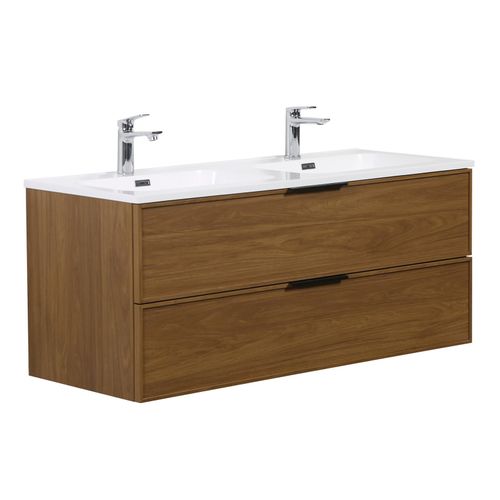 Meuble De Salle De Bain Luxor 120 Cm   Noyer   Meuble Lavabo