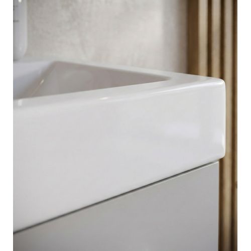 Meuble De Salle De Bain Mirano 60 X 35 Cm   Gris Mat   Meuble Avec Miroir Et Armoires Latérales