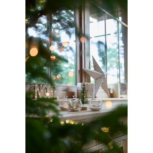 Boule neige LED H. 10,5 cm  3 modèles au choix