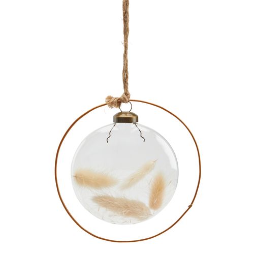 Boule fleurs séchées Ø 13 cm FLEURS SECHEES Transparent