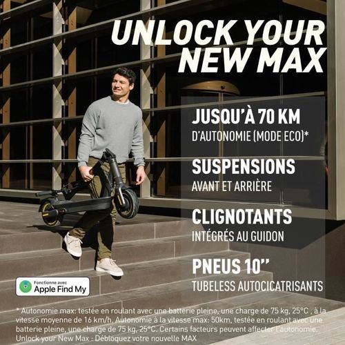 Trottinette Électrique Ninebot Max G2 E Clignotants Intégrés Powered By