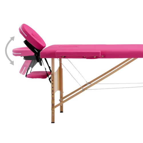 Table De Massage Pliable 2 Zones Bois Rose