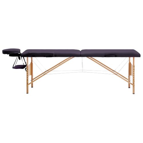 Table De Massage Pliable 2 Zones Bois Violet