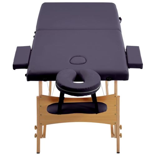 Table De Massage Pliable 2 Zones Bois Violet