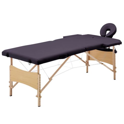 Table De Massage Pliable 2 Zones Bois Violet