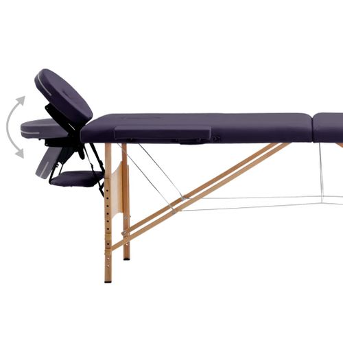 Table De Massage Pliable 2 Zones Bois Violet