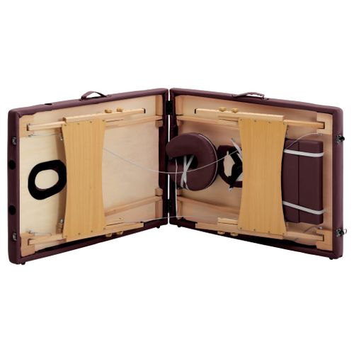 Table De Massage Pliable 2 Zones Bois Violet Vin