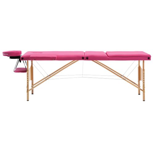 Table De Massage Pliable 3 Zones Bois Rose