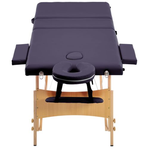 Table De Massage Pliable 3 Zones Bois Violet