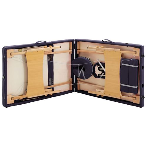 Table De Massage Pliable 3 Zones Bois Violet